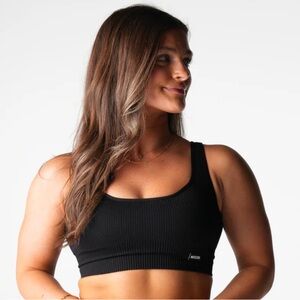 NVGTN Black Harmony Ribbed Seamless  Bra